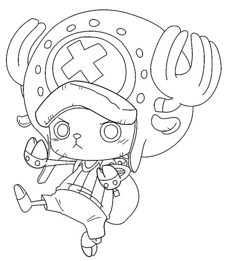 One Piece Tony Tony Chopper Coloring Pages Tony Tony Chopper Coloring