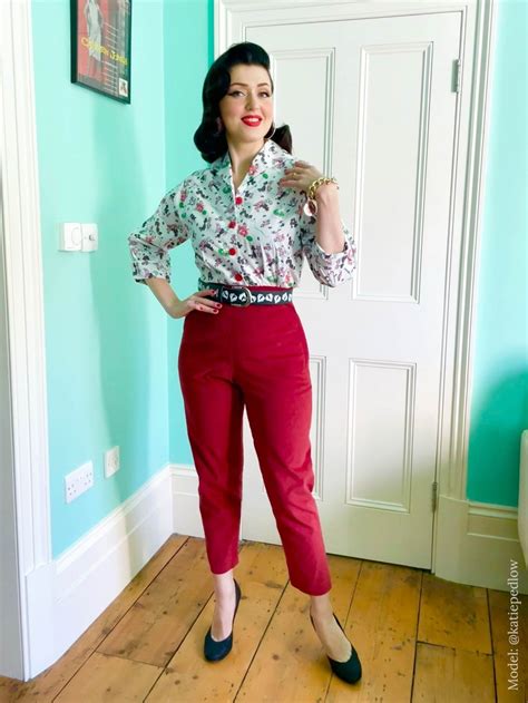 1950s Pedal Pushers Corduroy Rusty Red From Vivien Of Holloway