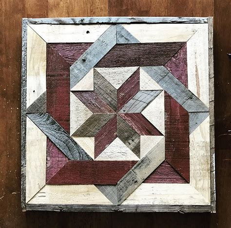 Reclaimed Wood Barn Quilt Square Etsy Barn Quilt Patterns Painted