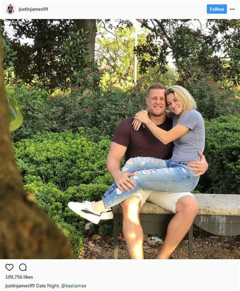 texans j j watt shares adorable photo of dash player kealia ohai during date night houston