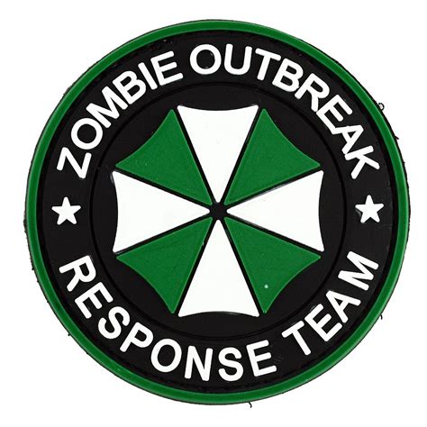 Zombie Outbreak Response Team Green Pvc Morale Patch 3d Badge Hook And