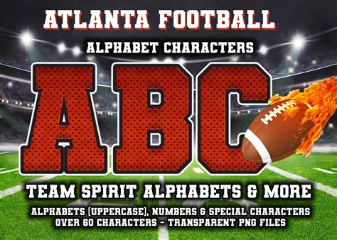 Digital Download Atlanta Varsity Style Alphabet Set Bold Etsy