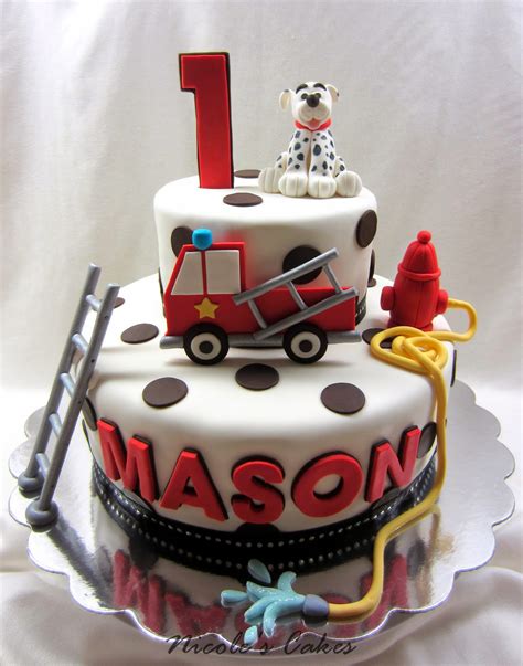 Includes fun camping birthday party ideas, campfire cake and free printables. Confections, Cakes & Creations!: Firetruck & Dalmation 1st ...