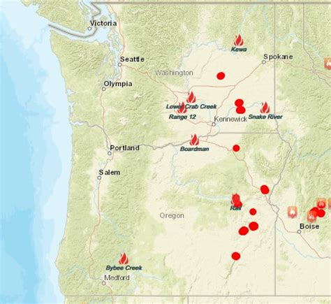 Central Oregon Forest Fire Map Map Of World