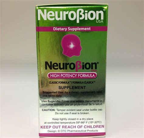 1 Neurobion High Potency Formula 100 Tablets 1 Neurobion High Potency