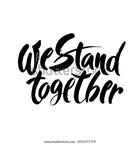 we stand together inspirational feminism slogan stock vector royalty free 1015571779