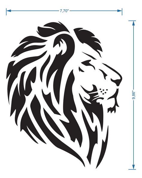 Lion Head Stencil Reusable Diy Craft Mylar Big Size Stencil Etsy