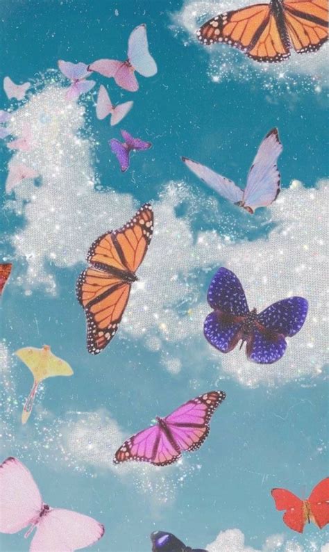 Sky With You Butterfly Wallpaper Iphone Cute Wallpaper Backgrounds