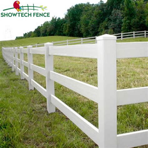 China Uv Resistant 3 Rails White Pvc Vinyl Horse Fence China Pvc