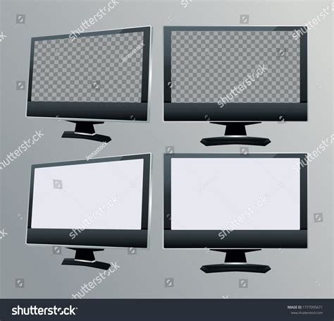 Desktops Computers Monitors Devices Digital Vector Stock Vector