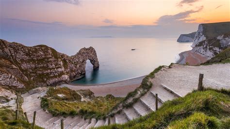 Clouds 5k Dorset England Jurassic Coast Rocks 4k Hd Wallpaper