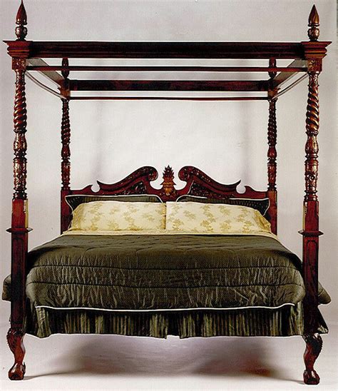 King Size Four Poster Canopy Bed Laurel Crown