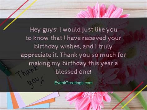 Thanks in advance for all the gifts! 50 Best Thank You Messages for Birthday Wishes - Quotes ...