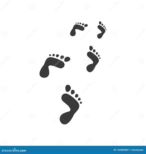 Foot Step Design Vector Illustration Abstract Sign Stock Vector