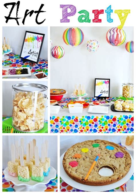 Colorful Art Party Art Birthday Party Art Birthday Art Themed Party
