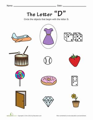 Hey, congratulations for your newborn. Things that Start with D! | Worksheet | Education.com