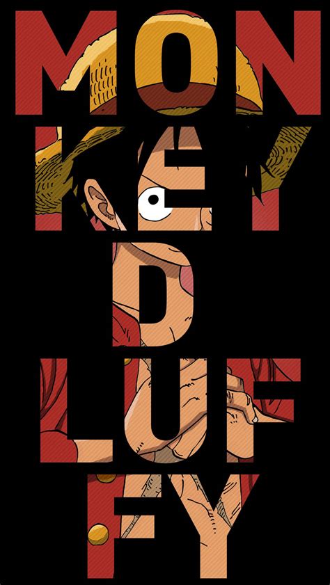 Download One Piece Monkey D Luffy Pfp Typography Wallpaper