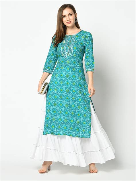 Buy Online Bandhani Kurta Palazzo Set From Ethnic Wear For Women By