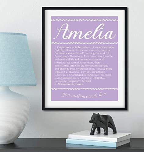 Personalized Name Meaning And Origin Art For Girl Nursery