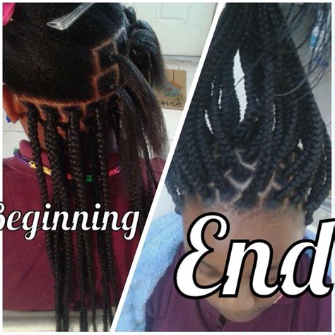 Looking for the best braids for little girls 2021? Rubber bands Box braids | Rubber band box braids, Natural ...