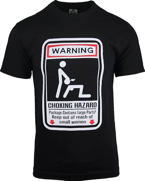 Shirtbanc Warning Choking Hazard Sexually Explicit Mens Shirt Clothing