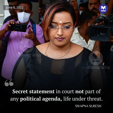 Onmanorama On Twitter Swapnasuresh Said That Her Life Was Under Threat And That Her Employer