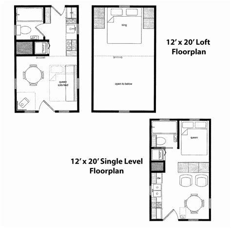 This model has 8' walls, two lofts, metal gambrel roof, and small front porch. 12x24 Tiny House Plans Luxury 12—24 ... | Loft floor plans, Cabin floor plans, Shed floor plans