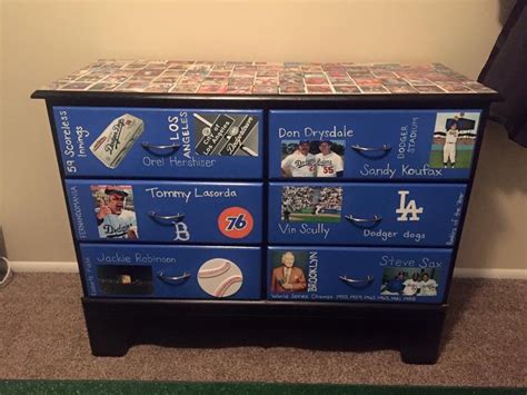 Dodger Dresser Dodgers Baseball Baseballbedroom Baseballdresser