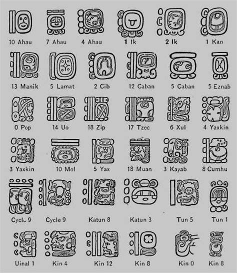 Maya Hieroglyphics Mayan Art Mayan Symbols Aztec Symbols