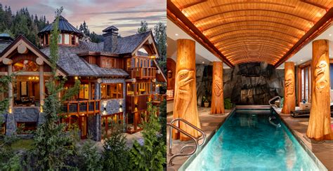 A Look Inside 16m Whistler Mansion Features Unique Waterfall Pool