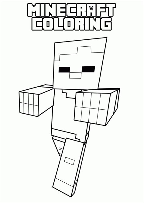 Printable Coloring Pages Of Minecraft Coloring Home
