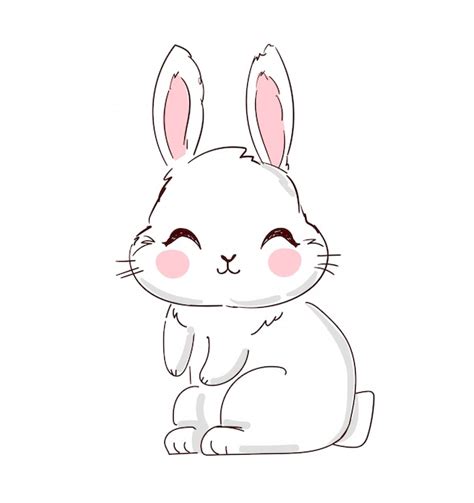 Premium Vector Hand Drawn Cute Bunny Illustration