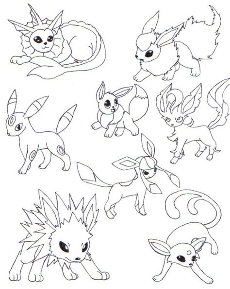 Coloriage Pokemon Mega Evolution Evoli Buzz2000