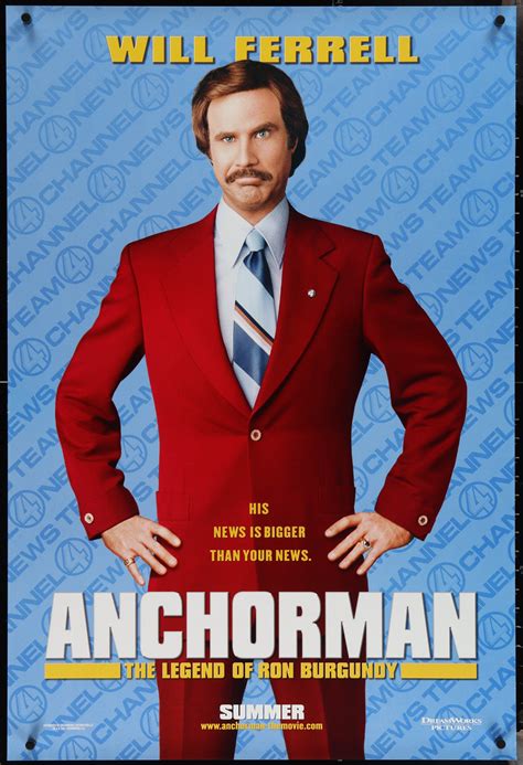 Anchorman: The Legend of Ron Burgundy Movie Poster 2004 1 Sheet