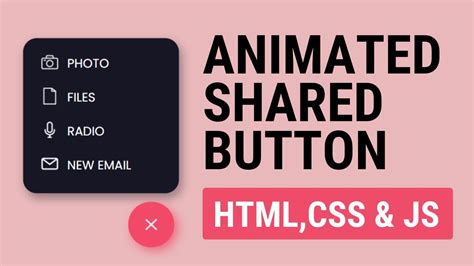 How To Create Animated Share Button Using Html Css And Javascript