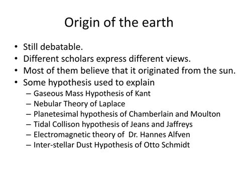 Ppt Age And Origin Of The Earth Powerpoint Presentation Free