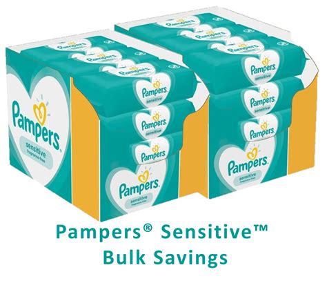 Official Pampers Sensitive Baby Wet Wipe Wipes Bulk Savings