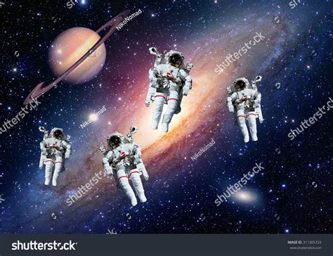 Astronauts Spaceman Outer Space Solar System Stock Photo Edit Now