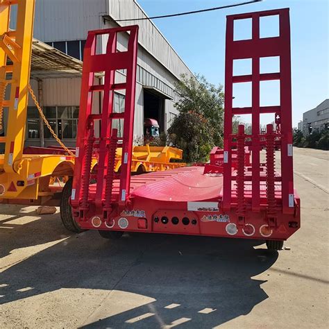 Used Trailer Semi Trailer 3 Axles 60t Low Bed Trailer Sale China