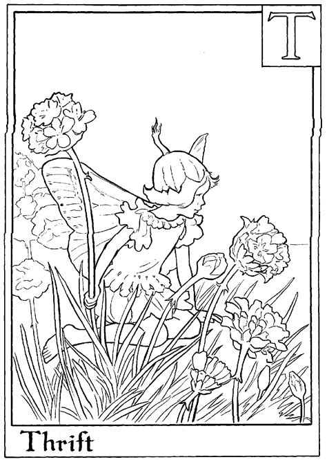 Alphabet coloring pages coloring pages for kids printable letters. Download and Print letter t for thrift flower fairy ...
