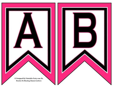small swallowtail printable banner letters a z numbers 0