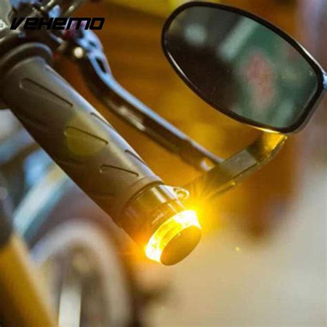 Buy 2pcs Motorcycle Handlebar End Led Turn Signal
