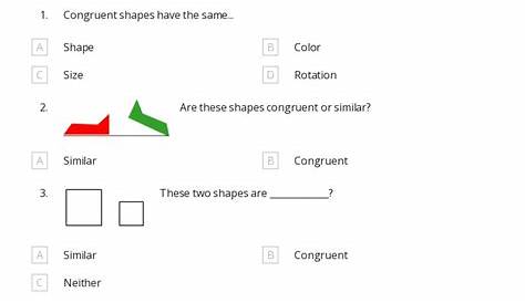 similar and congruent figures worksheets