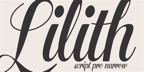 Lilith Script Pro Narrow Font