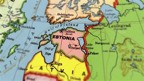 Estonia On World Map Stock Footage Videohive