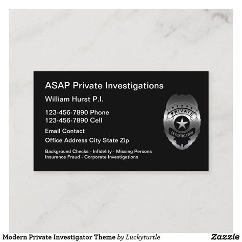 Sample Private Investigator Business Cards Making A Lasting Impression