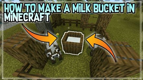 How To Make A Milk Bucket In Minecraft Short Youtube