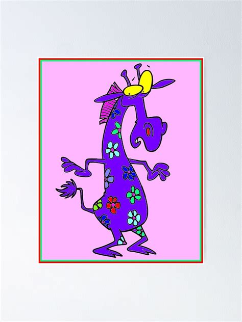 Psychedelic Whimsical Giraffe Colorful Print Poster By Posterbobs