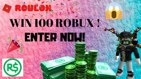 100 Robux Giveaway Win 100 Robux Roblox Youtube