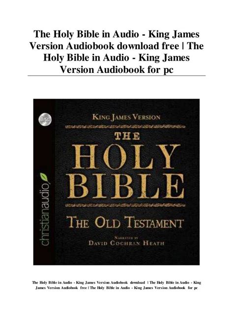 The Holy Bible In Audio King James Version Audiobook Download Free